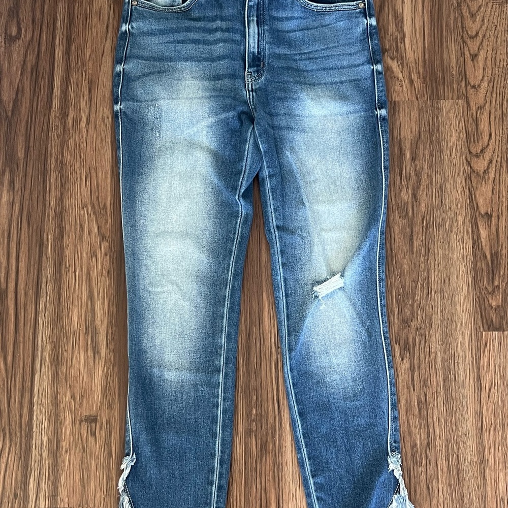 KanCan Blue High Rise Distressed Jeans